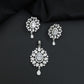 Contemporary pendant set with floral cluster craftsmanship and matching earrings