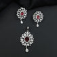 Contemporary pendant set with floral cluster craftsmanship and matching earrings