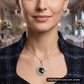 Designer floral pendant set with layered curves and cluster detailing