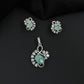 Designer floral pendant set with layered curves and cluster detailing