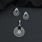 Classic circular pendant set with detailed medallion styling