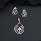 Classic circular pendant set with detailed medallion styling