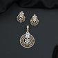 Classic circular pendant set with detailed medallion styling