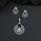 Classic circular pendant set with detailed medallion styling