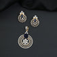 Classic circular pendant set with detailed medallion styling