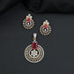 Classic circular pendant set with detailed medallion styling