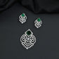 Festive pendant set with ornate openwork patterns and matching earrings