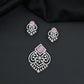 Festive pendant set with ornate openwork patterns and matching earrings