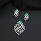 Festive pendant set with ornate openwork patterns and matching earrings