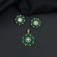 Elegant round pendant set with flower cluster and halo accents