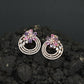 Blossom Ring Stud Earrings with Layered Circular Detailing