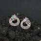 Blossom Ring Stud Earrings with Layered Circular Detailing