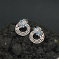 Blossom Ring Stud Earrings with Layered Circular Detailing
