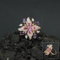 Decorative Floral Finger Ring with Radiating Bloom Pattern