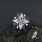 Decorative Floral Finger Ring with Radiating Bloom Pattern