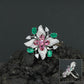 Decorative Floral Finger Ring with Radiating Bloom Pattern
