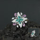 Decorative Floral Finger Ring with Radiating Bloom Pattern