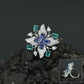 Decorative Floral Finger Ring with Radiating Bloom Pattern