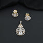 Contemporary floral pendant set showcasing geometric styling and petal cluster accents