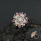 Floral Garden Finger Ring with Ornamental Petal Composition