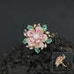Floral Garden Finger Ring with Ornamental Petal Composition