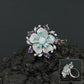 Floral Garden Finger Ring with Ornamental Petal Composition