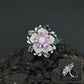 Floral Garden Finger Ring with Ornamental Petal Composition