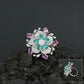 Floral Garden Finger Ring with Ornamental Petal Composition