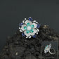 Floral Garden Finger Ring with Ornamental Petal Composition
