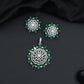 Elegant flower pendant set with layered floral construction and statement centerpiece