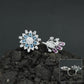 Floral Bouquet Finger Ring with Bloom and Leaf Design
