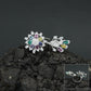 Floral Bouquet Finger Ring with Bloom and Leaf Design
