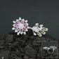 Floral Bouquet Finger Ring with Bloom and Leaf Design