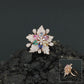 Floral Burst Finger Ring with Nature Inspired Design