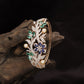 Botanical Vine Rhodium Kada with Decorative Pearl Details