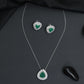 Elegant pendant chain set with a floral burst frame and teardrop focal element