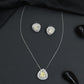 Elegant pendant chain set with a floral burst frame and teardrop focal element