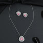 Elegant pendant chain set with a floral burst frame and teardrop focal element