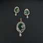 Statement floral pendant set showcasing curved vine craftsmanship and petal clusters