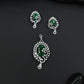 Statement floral pendant set showcasing curved vine craftsmanship and petal clusters