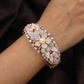 Floral Bouquet Rose Gold Kada with Layered Petal Styling