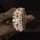 Floral Bouquet Rose Gold Kada with Layered Petal Styling