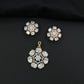Statement floral pendant set featuring a flower bloom centerpiece and circular petal arrangement