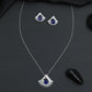 Designer chain with pendant showcasing a fan-inspired silhouette and geometric border detailing