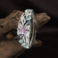 Bloom Spray Rose Gold Kada with Leaf Pattern Styling