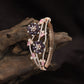 Rose Gold Kada with Twin Bloom Floral Arrangement