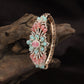 Floral Rosette Crystal Kada with Layered Detailing