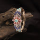 Floral Rosette Crystal Kada with Layered Detailing