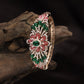 Floral Rosette Crystal Kada with Layered Detailing