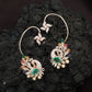 Peacock Design Ear Cuff with Decorative Leaf Arrangement